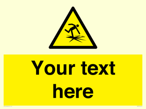 Custom warning thin ice